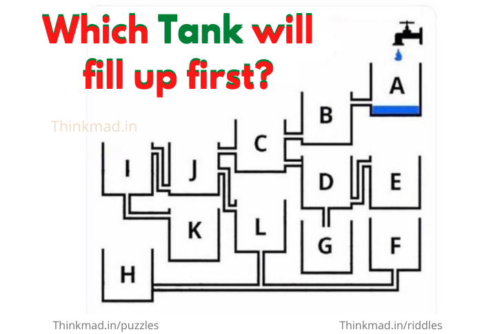 which Tank will fill up first Puzzle answer explained