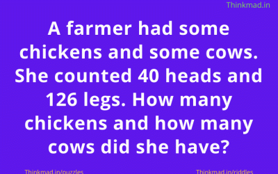 How many chickens and cows puzzle answer