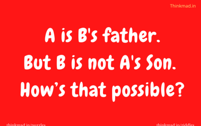 A is B’s father, but B is not A’s Son.  How is that possible?