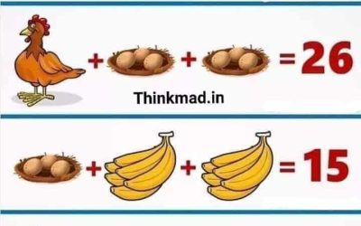 Hen, Eggs and Bananas Puzzle with answer