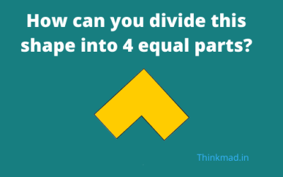 Divide this shape into 4 equal parts Puzzle