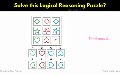 solve this logical reasoning puzzle questions (diamond, star, heart ) with answers