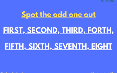 Spot the odd one out: which word is the odd one out first second third puzzle