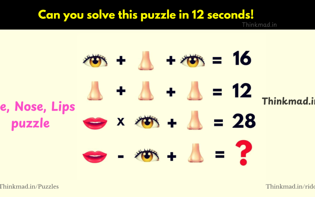 Eye, Nose, Lips puzzle Answer
