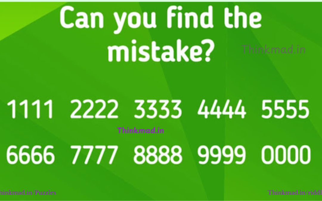 Spot the mistake in the picture riddle answer