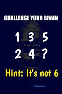 1 2 3 4 5 what is missing answer is not 6