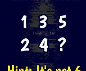 1 3 5 2 4 ? (It’s not 6)