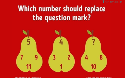 which number should replace the question mark 4 8 10 ? in the picture