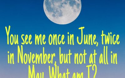 You see me once in June, twice in November, but not at all in May. What am I?